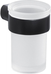 PI10(14) Gedy G-Pirenei, настенный стеклянный стакан, цвет черный матовый