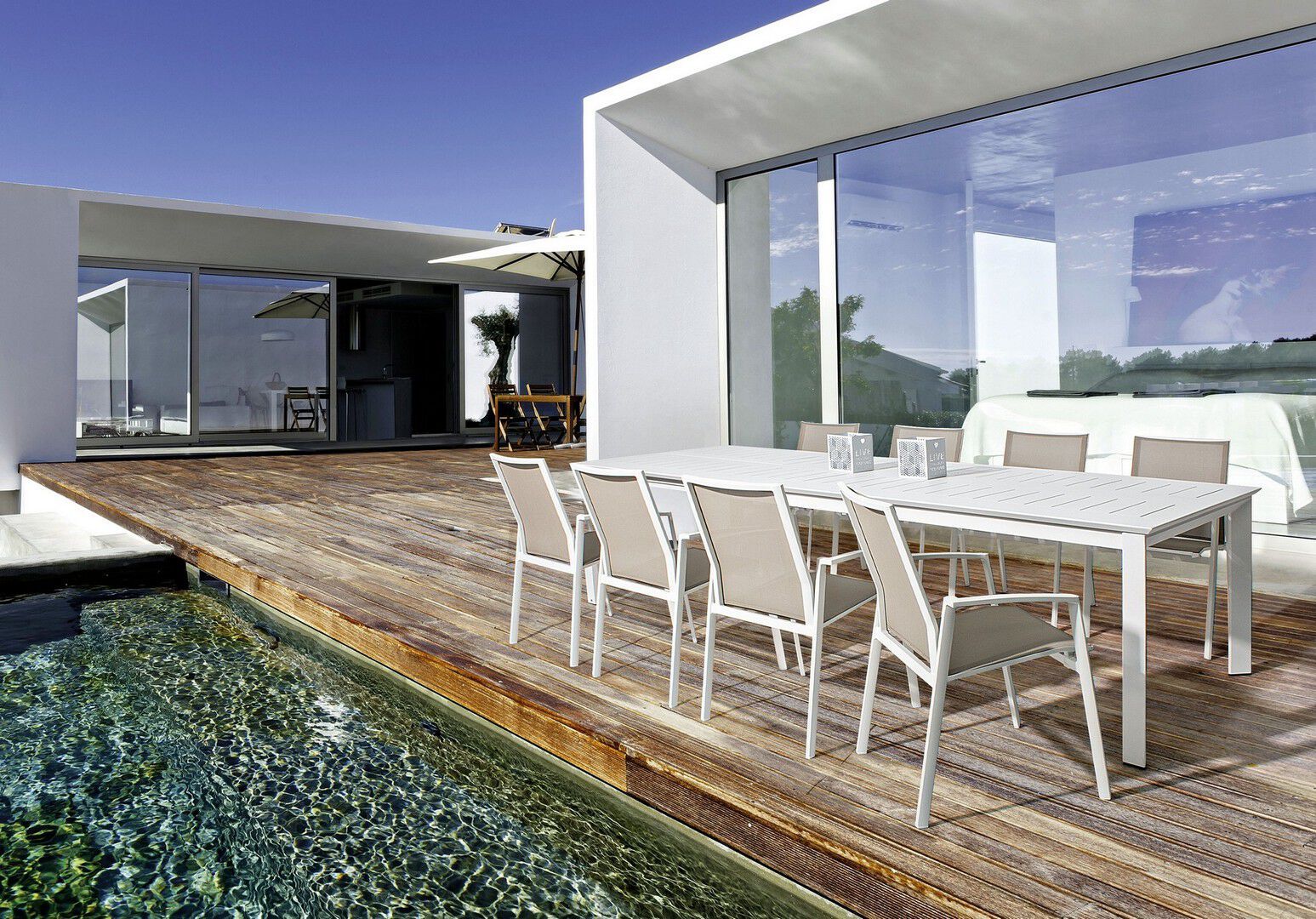 Алюминиевый выдвижной прямоугольный садовый стол BIZZOTTO Konnor ARCH-00008581 - Вид №7