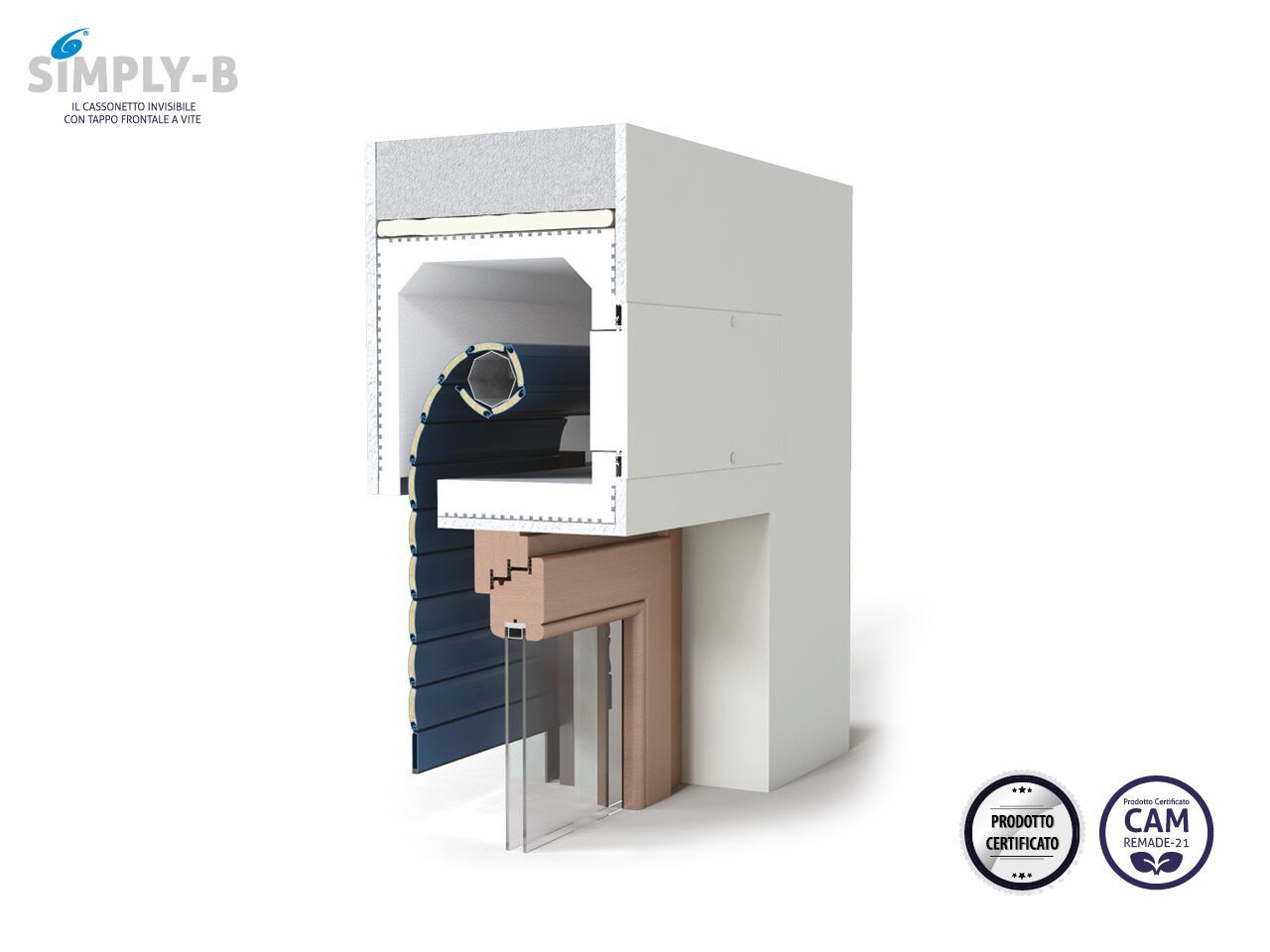 Сборный мусорный контейнер для рольставней Sei System SIMPLY B ARCH-00052221