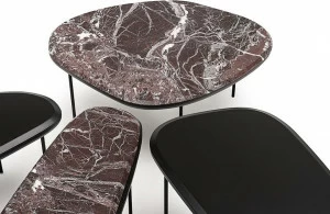 Living Divani Низкий мраморный журнальный столик Pebble