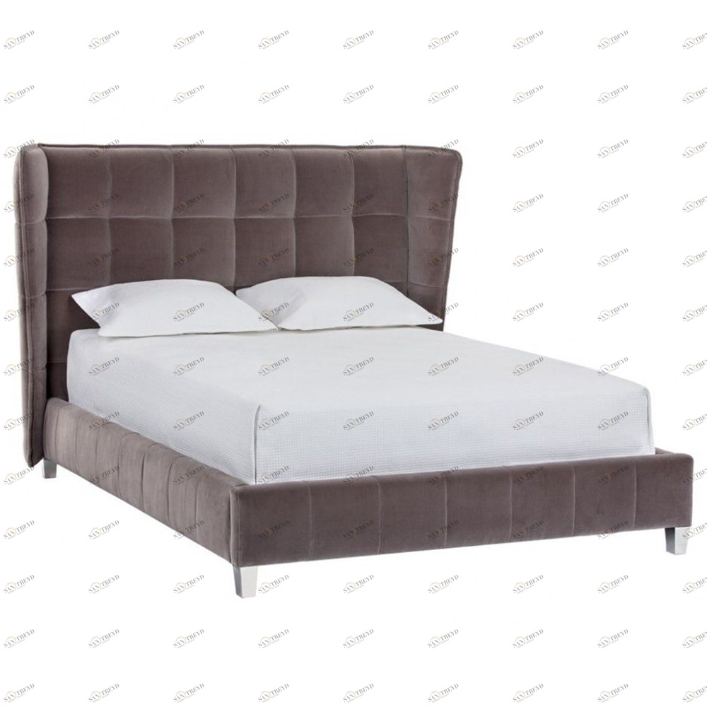 Кровать двуспальная 160х200 серо-коричневая Orion ICON DESIGNE ДИЗАЙНЕРСКИЕ 177968 Коричневый 