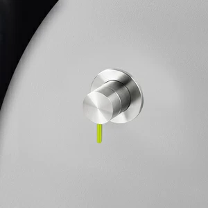 Смеситель для душа сталь глянцевая с зеленой ручкой Toki Radomonte TKI8LCIL23