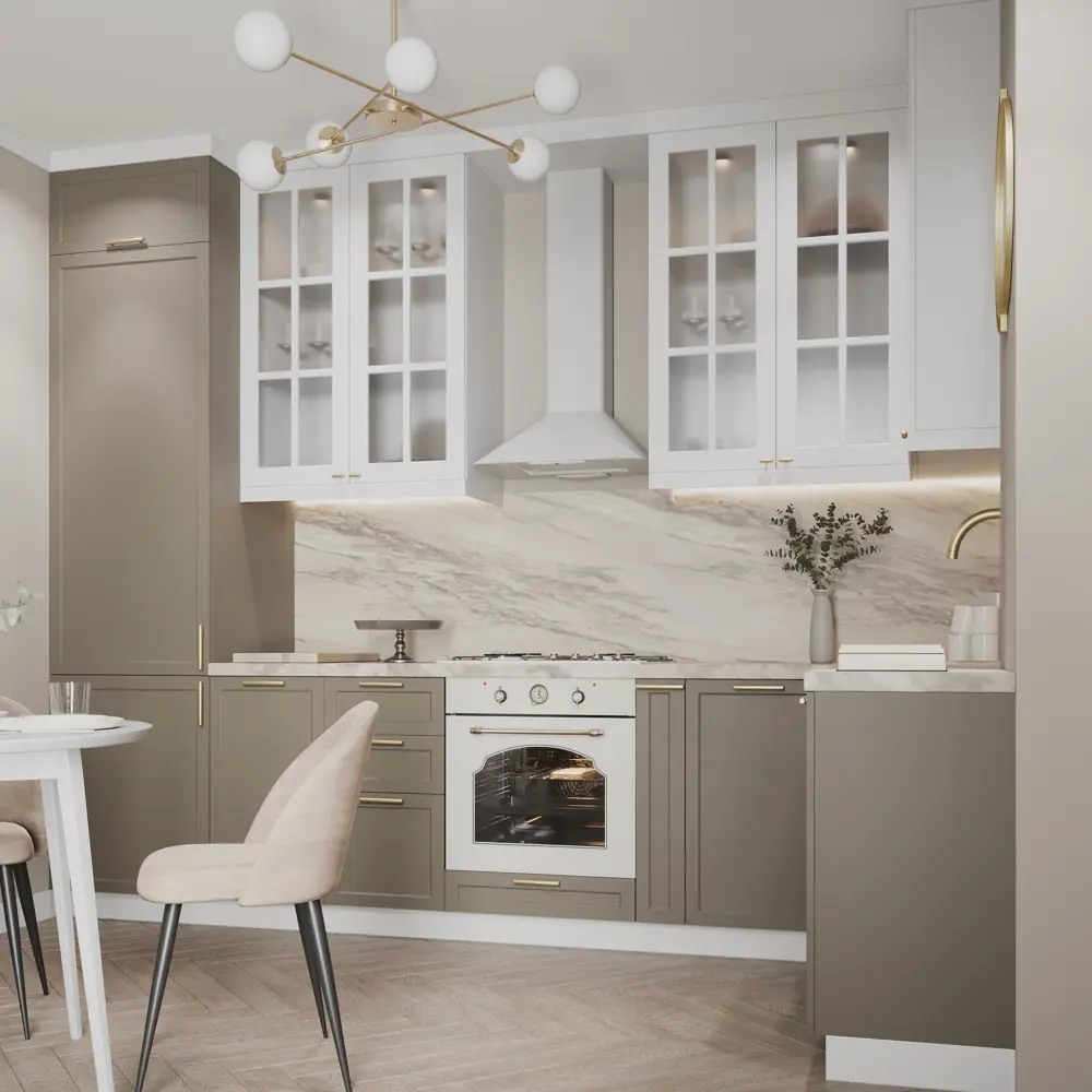 Фасад кухонный DELINIA ID Ньюпорт белый матовый с филенкой 82010398 STLM-0017288 - Вид №10