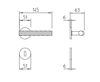 Латунная ручка на розетке Mandelli1953 Fusilla ARCH-00072306 - Вид №2