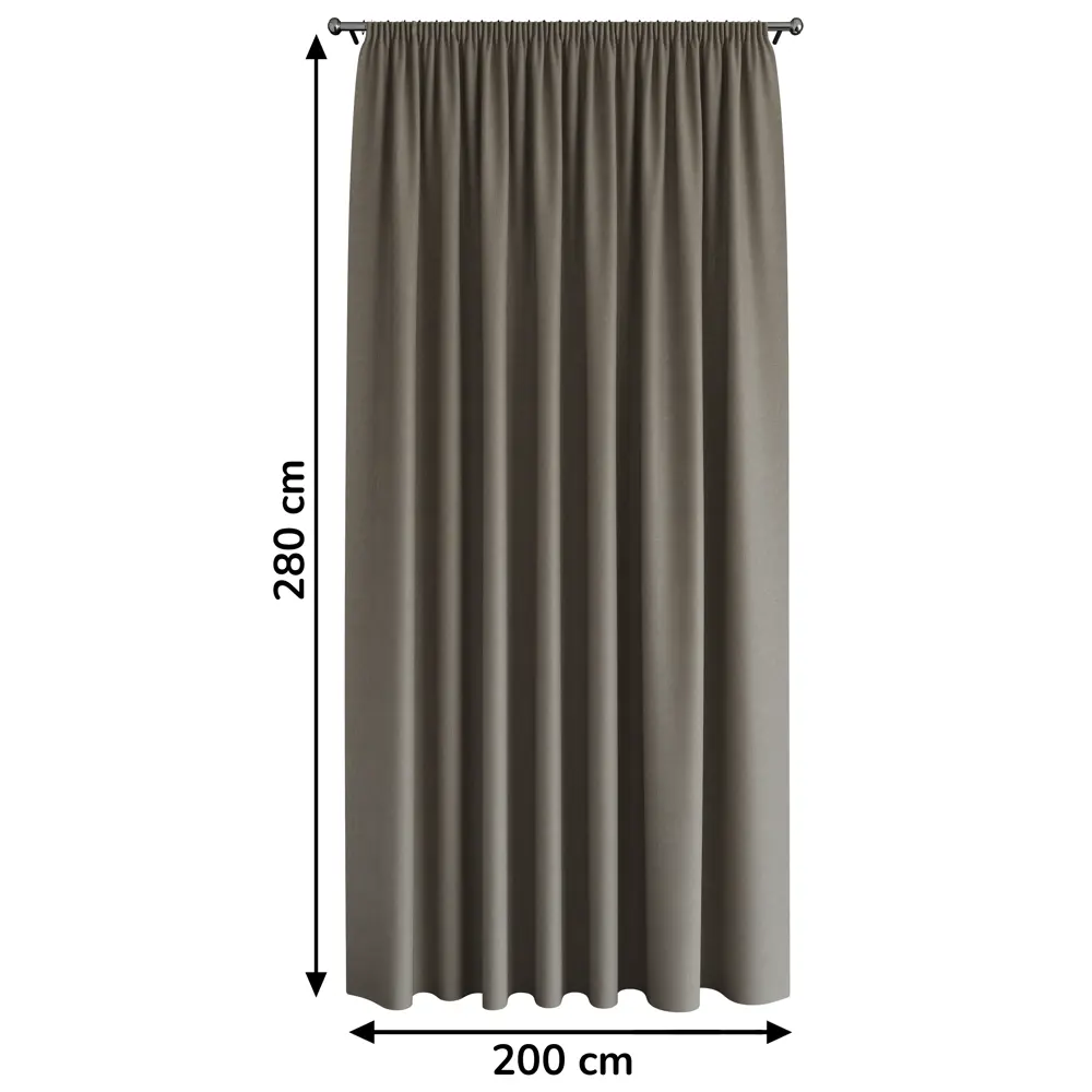 Штора на ленте Senso 200x280 см цвет коричневый MIAMOZA STLM-2155614 - Вид №2