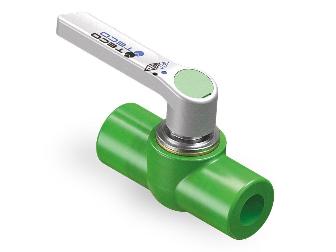 ПП-Р трубы прямой вариант топ вход шаровой кран TECO T4 PP-R ARCH-00104765 - Вид №1