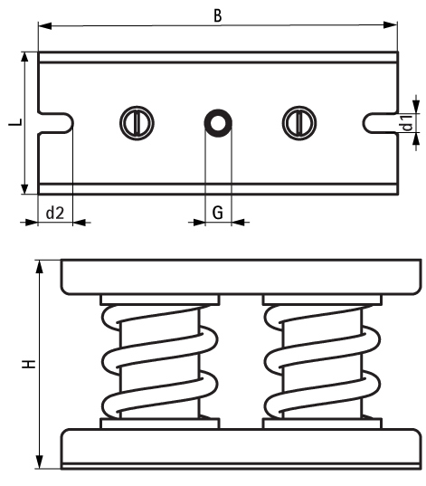 2802003000 VibraTek® MS-2X Spring Mount high performance spring isolator for medium to heavy machinery walraven  - Вид №1