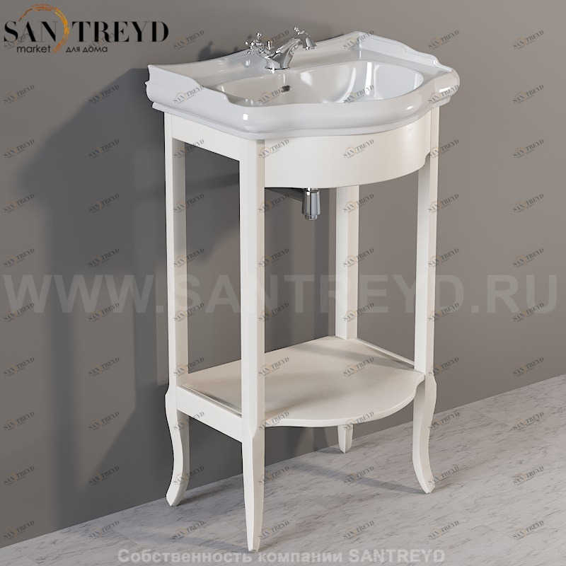 735030 Напольная раковина стоящая прямоугольная Kerasan RETRO