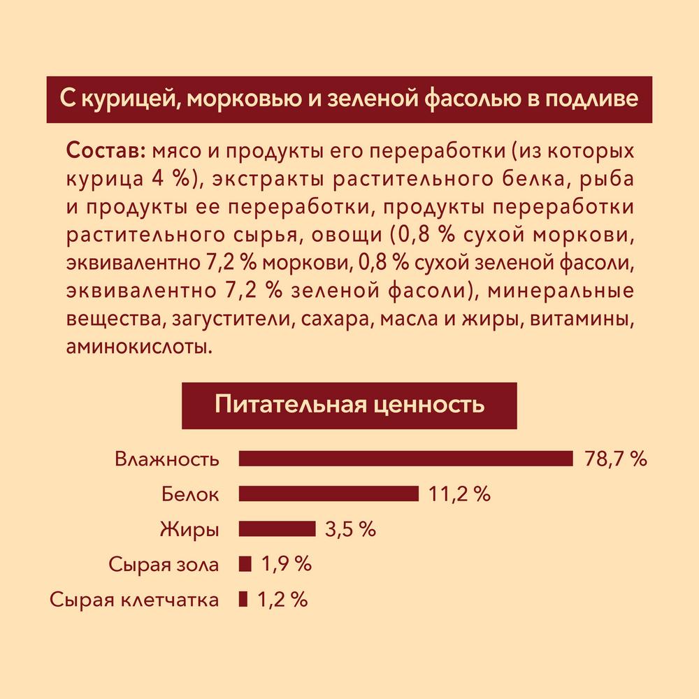 ПР0053579 Корм для собак ONE Mini Курица, морковь, фасоль пауч 85г PURINA  - Вид №5