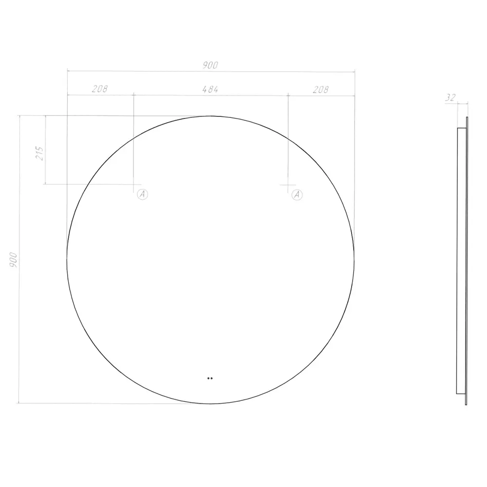 Зеркало VIGO Moss Classic LED круглое 90 см с энергосберегающей подсветкой 84005340 STLM-0046059 - Вид №7