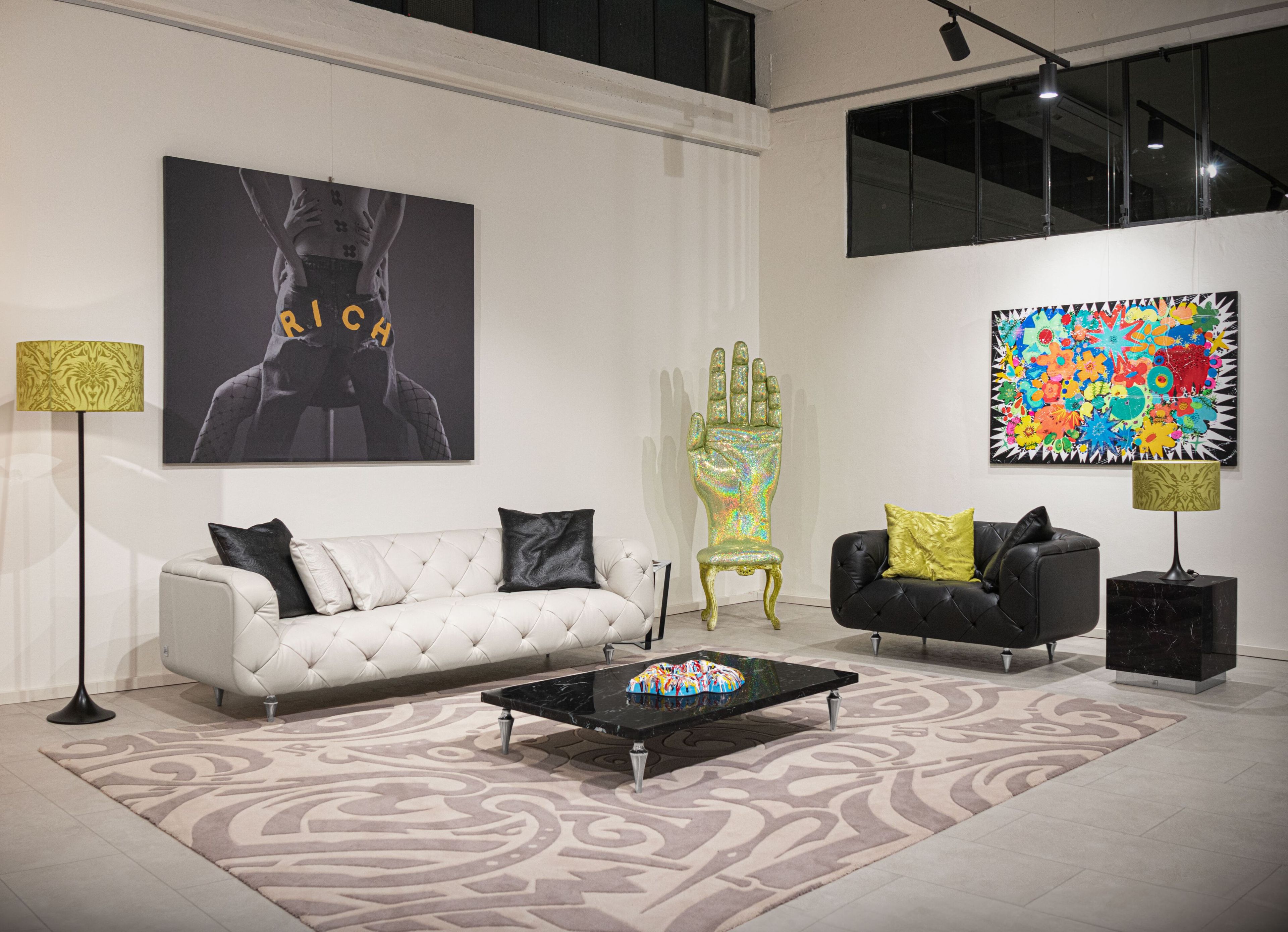 Квадратный журнальный столик из черного мрамора Marquina Formitalia Джон Ричмонд ARCH-00004984 - Вид №2