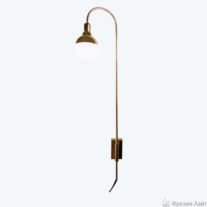 Aromas HELMET CURVE A1219 gold настенный светильник 111274