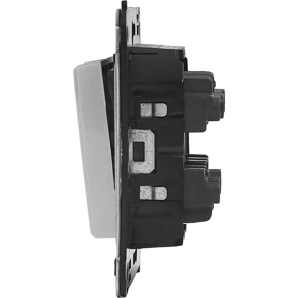 Выключатель встраиваемый DKC Avanti 2 клавиши цвет закаленная сталь STLM-2046161 - Вид №3