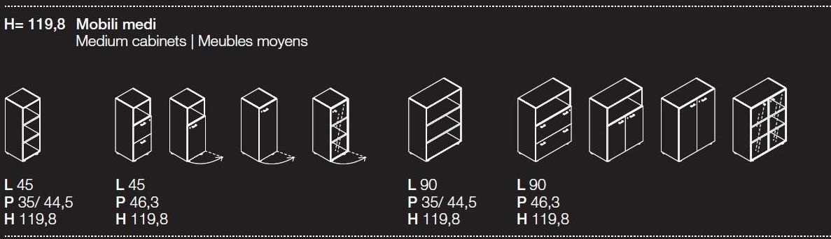 Las Mobili Модульный офисный книжный шкаф Contenitori universali evo sun-id-1510677 - Вид №8