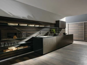VALCUCINE Линейная модульная кухня из стали Riciclantica