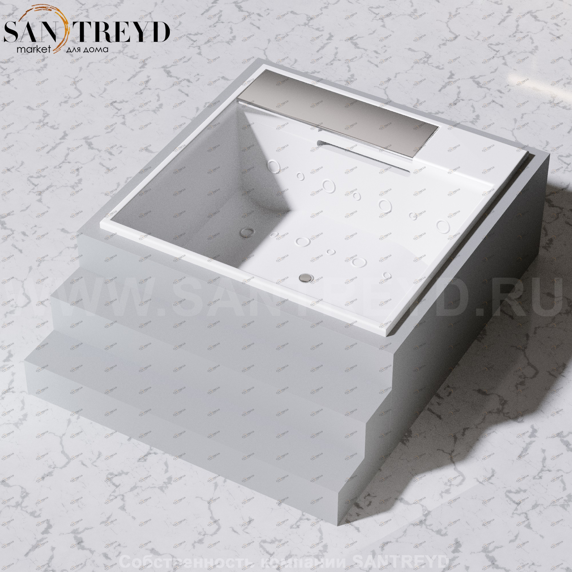 Effegibi WATERDREAM Структура со ступеньками для минибассейна без отделки AD10000028