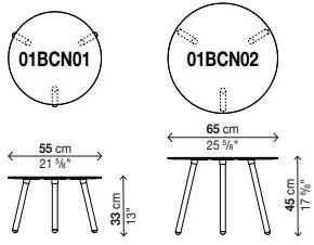 Kristalia Круглый деревянный журнальный столик Bcn sun-id-1478333 - Вид №4