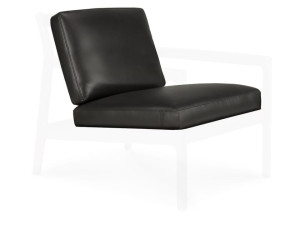 Кожаная однотонная подушка для дивана