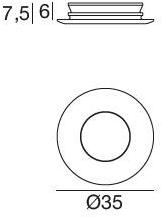 Linea Light Group Встраиваемый латунный светодиодный светильник sun-id-1433145 - Вид №1