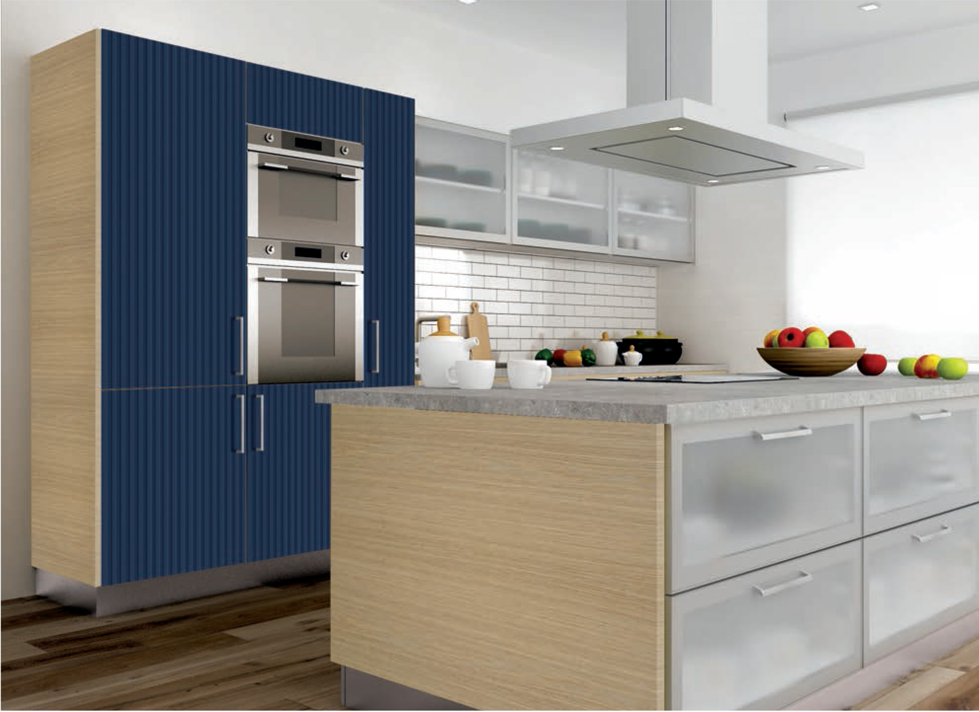 Фасады для кухни Модерн Фрезеровка «Магнум» 201 Графитовый SIDAK SIST865-14082 - Вид №1