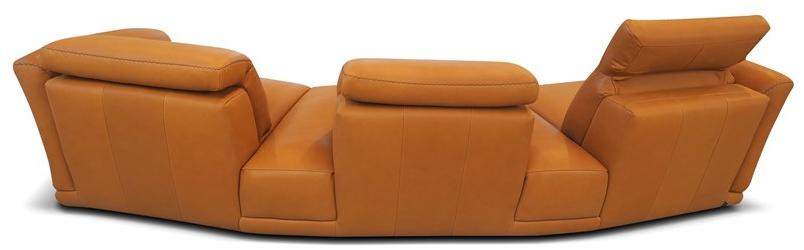 Rossini Sofas Секционный изогнутый кожаный диван с подголовником Monicelli sun-id-1491227 - Вид №7