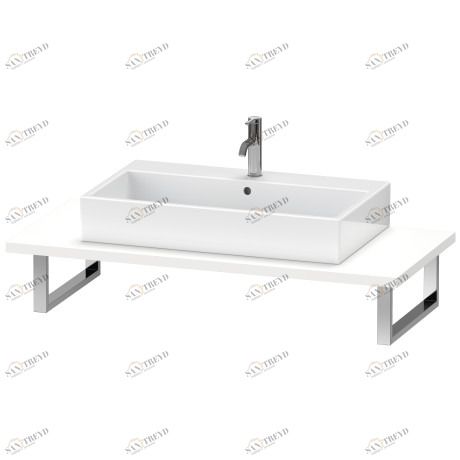 LC104C01818 Консоль для накладной и встраиваемой сверху раковины компакт, Толщина консоли 30 мм L-Cube #LC104C 480 мм Белый матовый, декор Duravit
