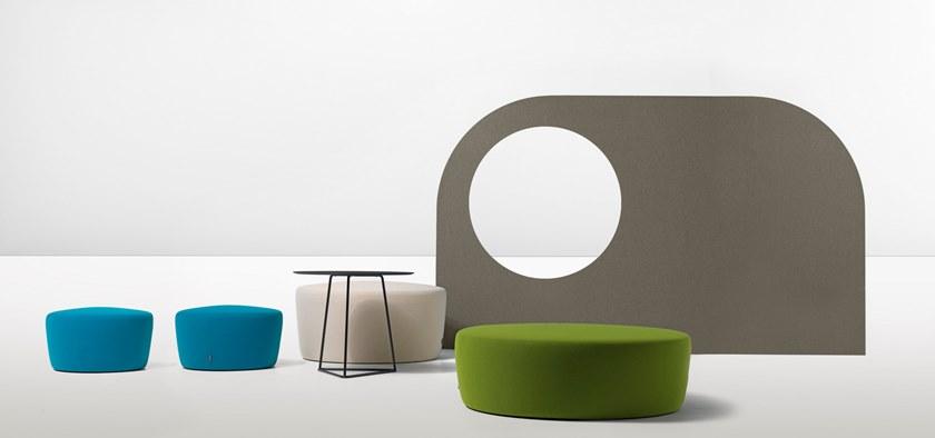 Diemme Круглый пуф из ткани Circuit sun-id-1355259 - Вид №3