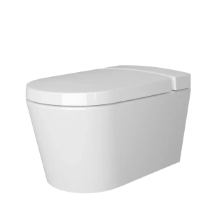 Унитаз подвесной безободковый VitrA Nest с биде горизонтальный выпуск 82634382 STLM-2075198