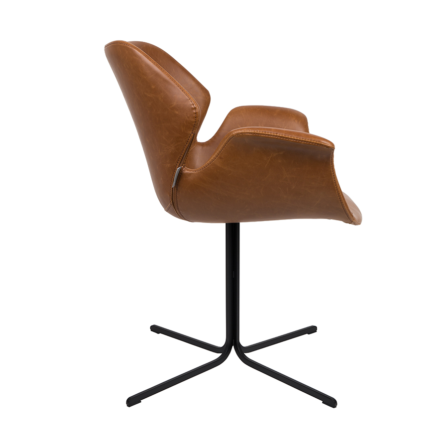 Кресло Nikki коричневое Zuiver 1200140 - Вид №3