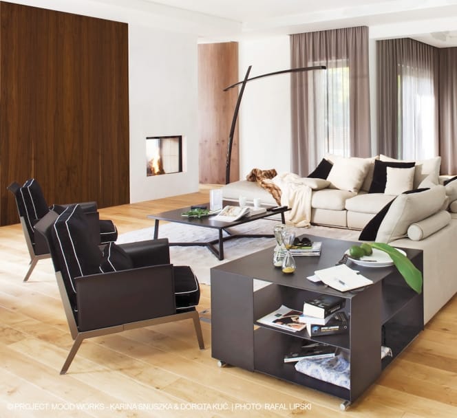 Кожаный металлический журнальный столик с отделением для хранения Flexform Groundpiece ARCH-00122318 - Вид №2