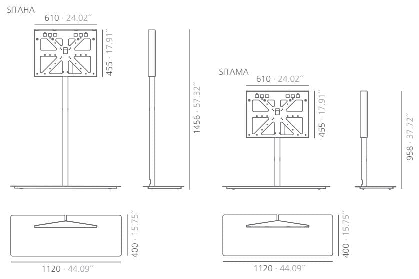 Металлическая подставка для монитора / телевизора Systemtronic SITA ARCH-00031256 - Вид №5