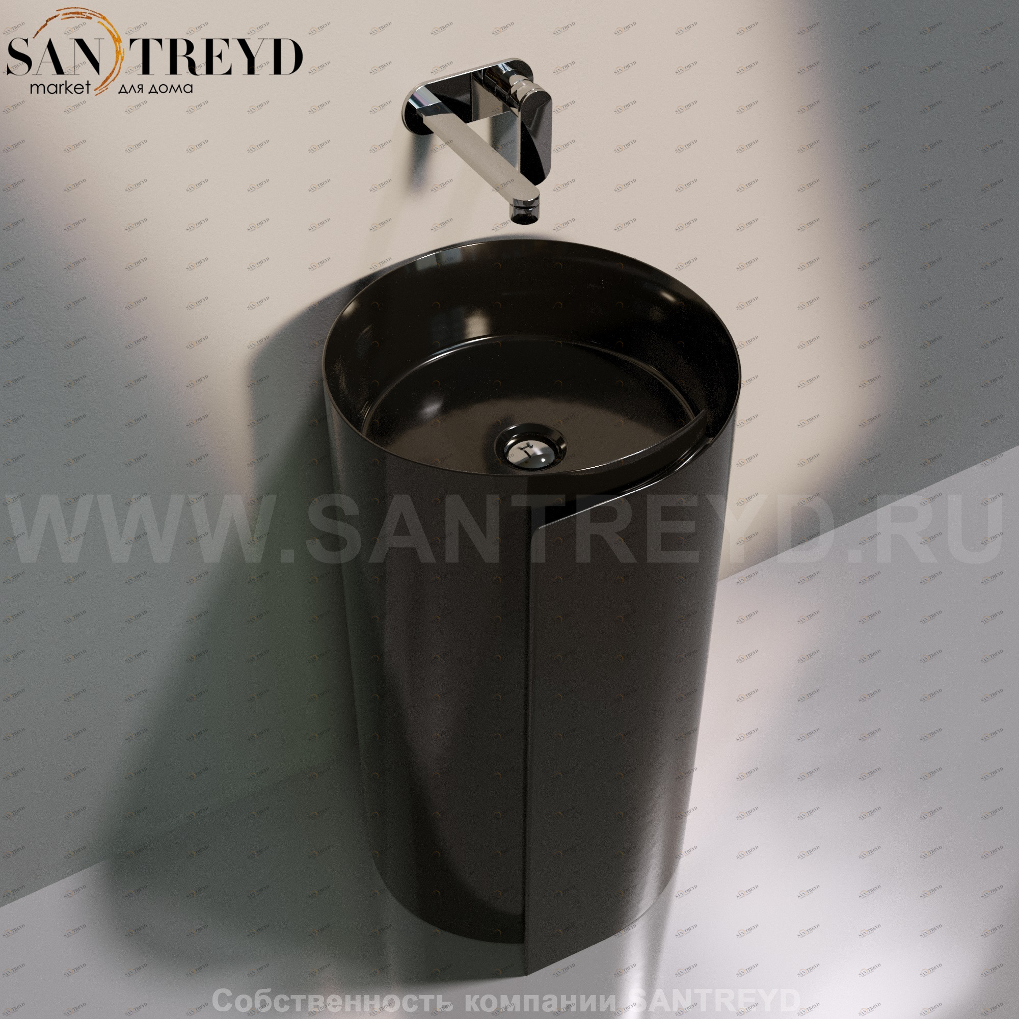 MR44P9017 Напольная раковина стоящая круглая Ceramica Flaminia Roll