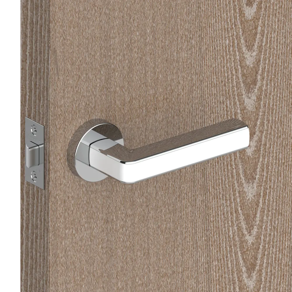 Ручка дверная Armadillo Cube URB3 без запирания ЦАМ гальваническое покрытие цвет хром/белый STLM-2150160 - Вид №3