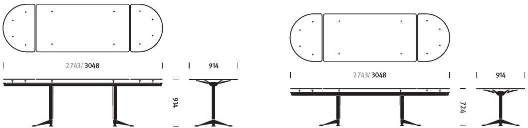 Herman Miller Раздвижной овальный стол для переговоров из алюминия и стекла Burdick sun-id-1352413 - Вид №8