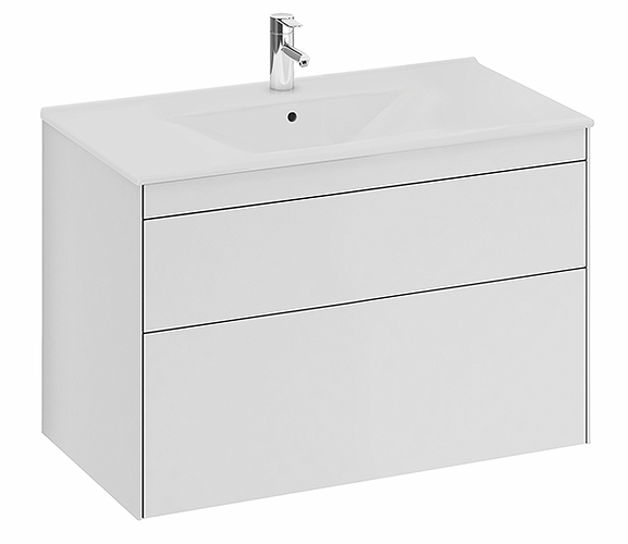 47437 IFO Sense тумба под умывальник с двумя ящиками, W = 600 мм, W1 = 610 мм, темно-серый - Вид №7