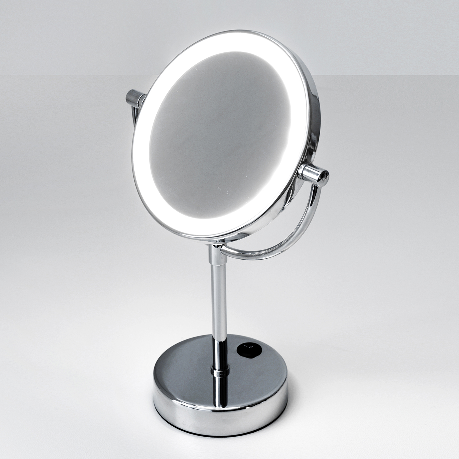 K-1005 Зеркало с LED-подсветкой двухстороннее, стандартное и с 3-х кратным увеличением WasserKRAFT  - Вид №3