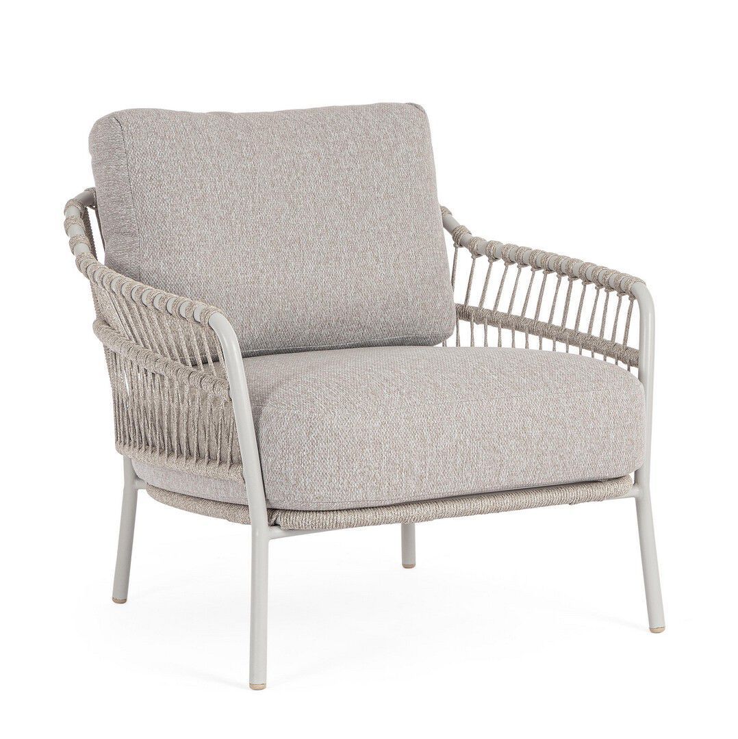 Веревочное и тканевое садовое кресло с подлокотниками BIZZOTTO Talaia ARCH-00134743 - Вид №6