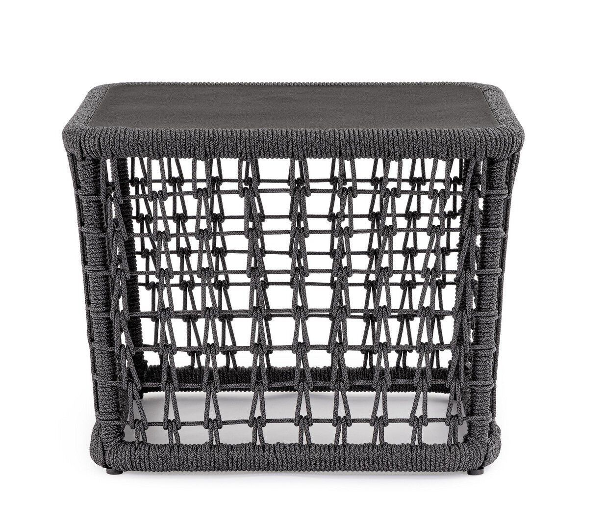 Квадратный садовый журнальный столик из веревки BIZZOTTO Kollar ARCH-00005697 - Вид №4