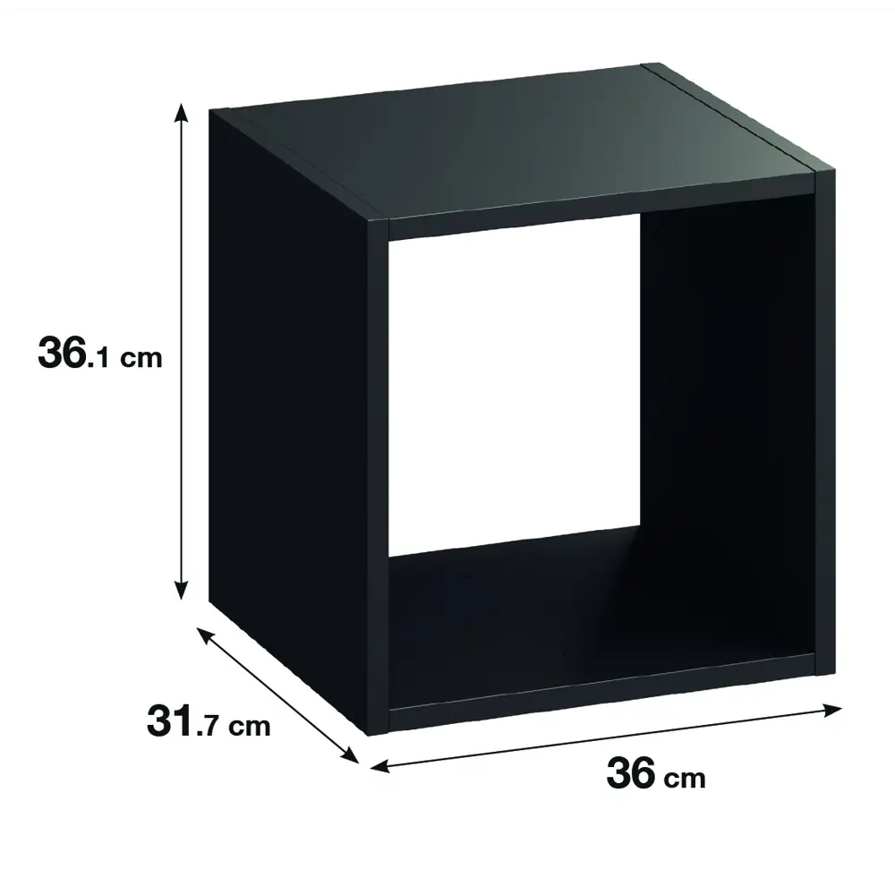 Стеллаж Spaceo KUB 1 секция 36x36x31.7 см ЛДСП цвет серый STLM-2117374 - Вид №1