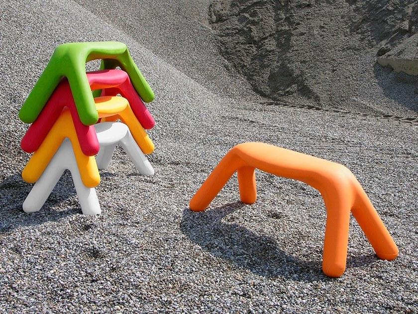 SLIDE Штабелируемая садовая скамейка из полиэтилена sun-id-1455760 - Вид №1