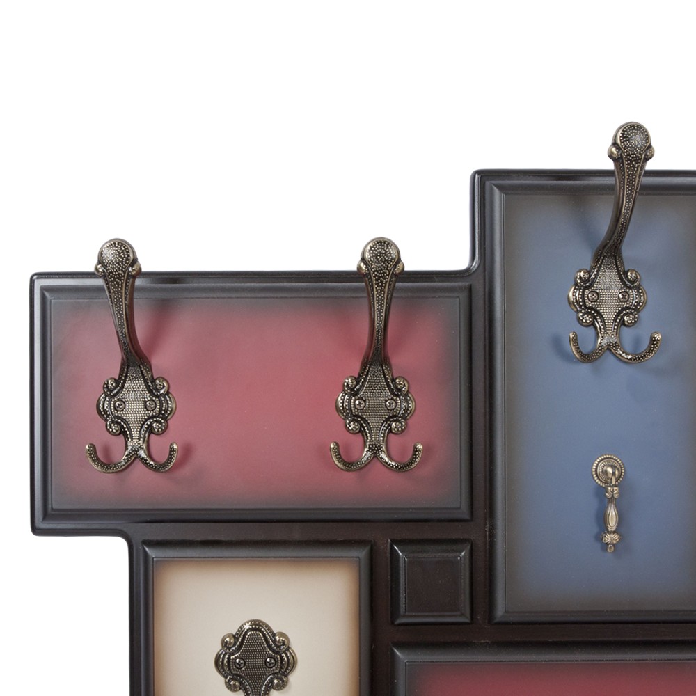 11529 Вешалка настенная Пандора 9 Орех Mix BOGACHO 4627139502142 - Вид №2