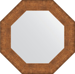 BY 7406 Зеркало в багетной раме - медная кольчуга 88 mm EVOFORM Octagon