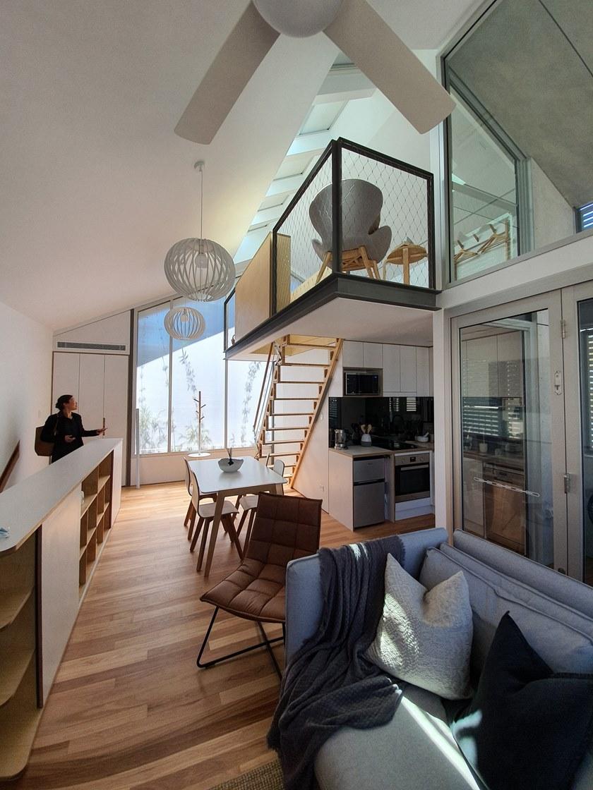 Bcompact Выдвижная лестница из дерева  Bhs-01  - Вид №7