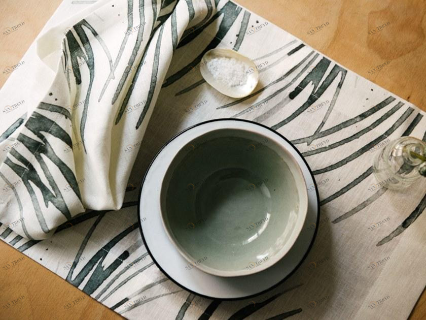 The NapKing Набор для завтрака (6 салфеток + 6 салфеток) Folium sun-id-1453205