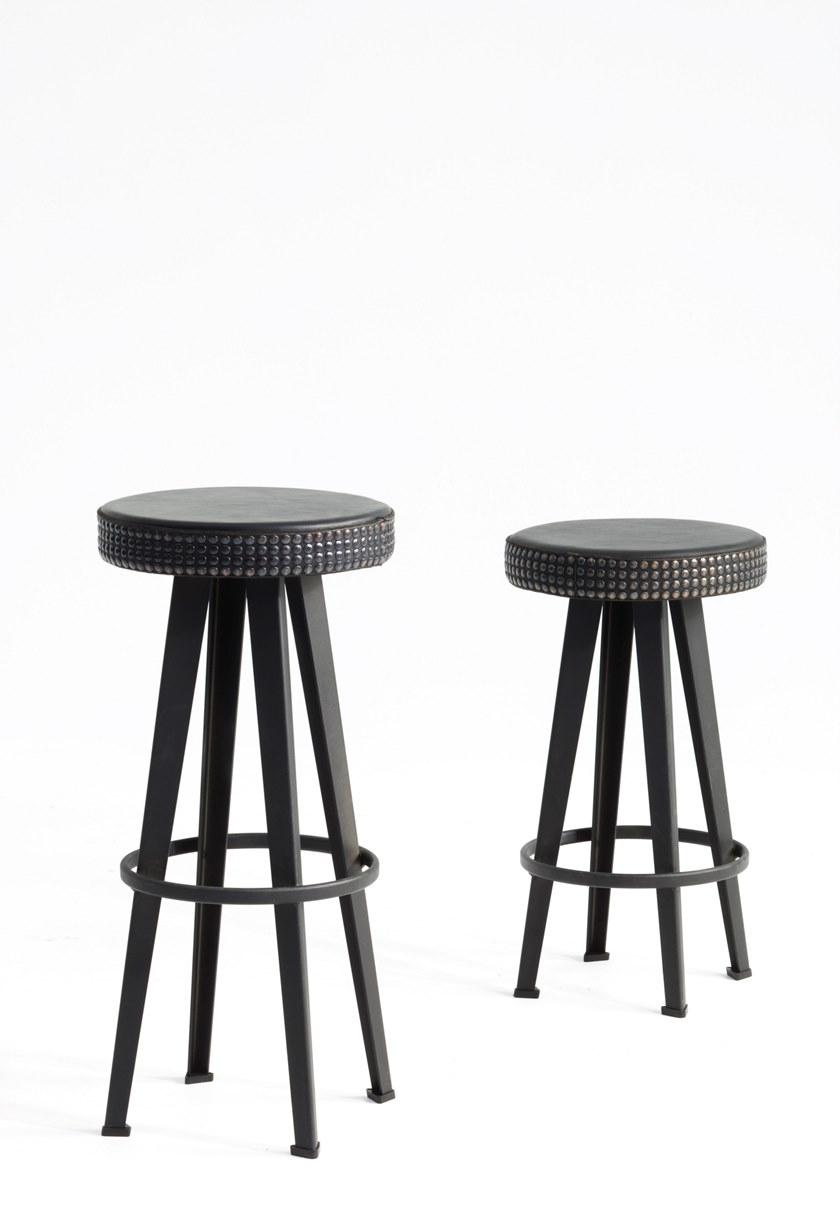 Moroso Высокий деревянный табурет с кожаным сиденьем sun-id-1353397 - Вид №1