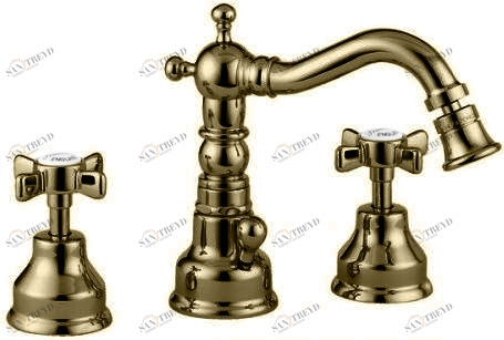 Смеситель MIGLIORE Princeton ML.PRN-825.BR для ванны - бронза, на 3 отверстия 