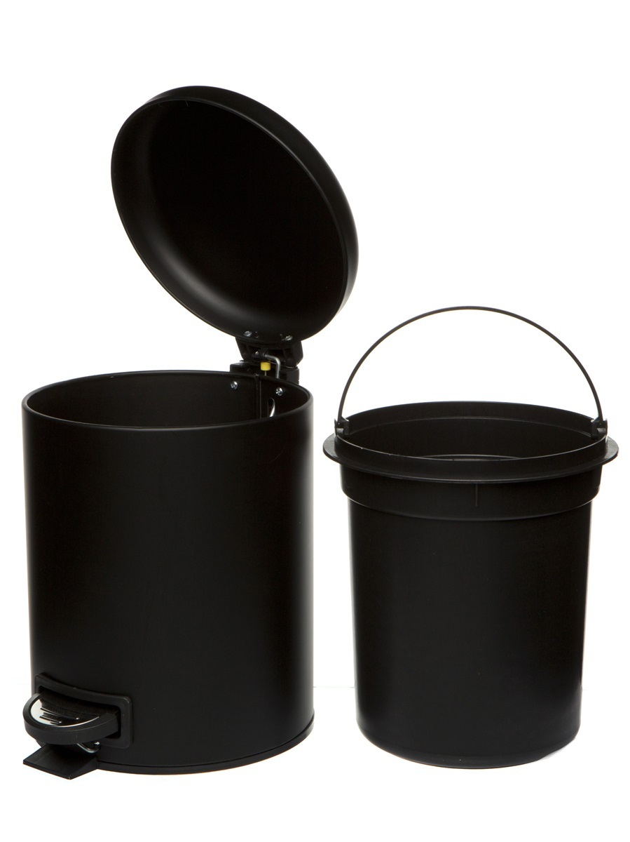 Вёдра с педалью и крышкой Pavo 5L Black NAVAKO 11539 - Вид №2