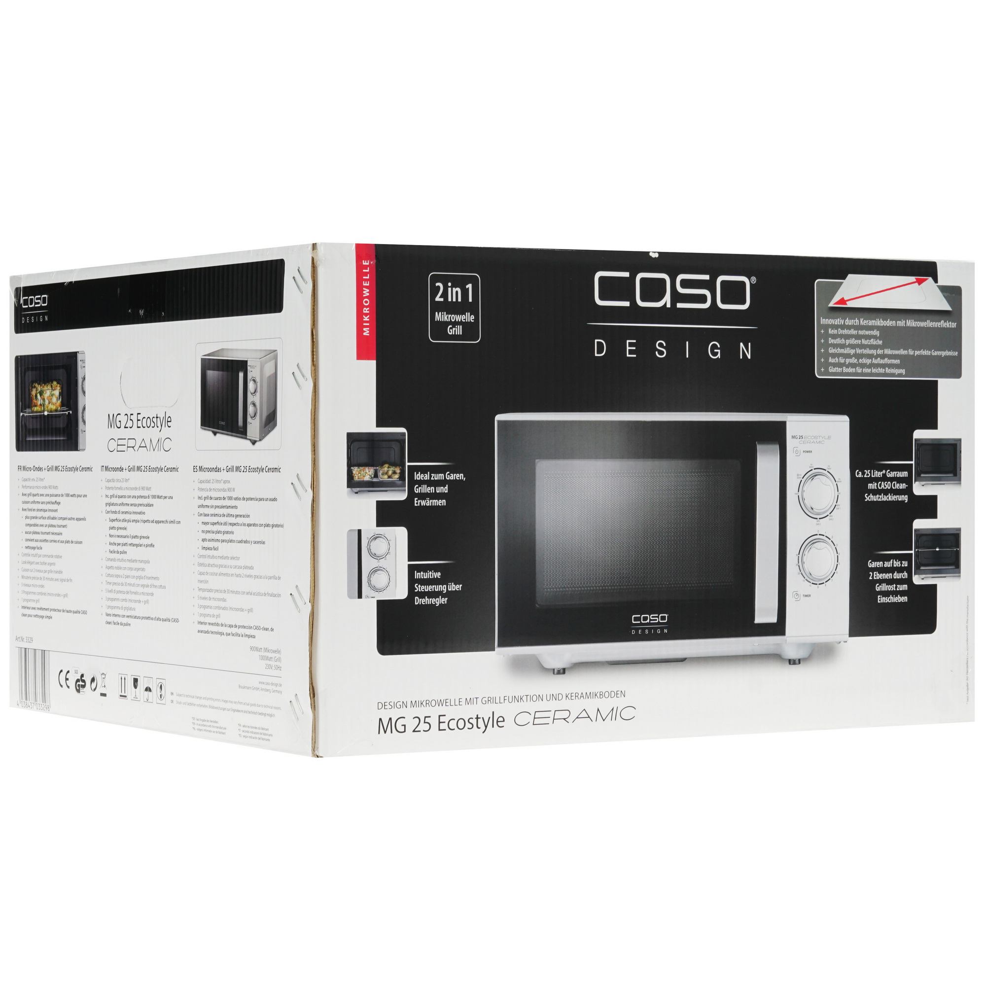 5342129 Микроволновая печь CASO MG 25 Ecostyle Ceramic серебристый STDN-0040277 - Вид №9