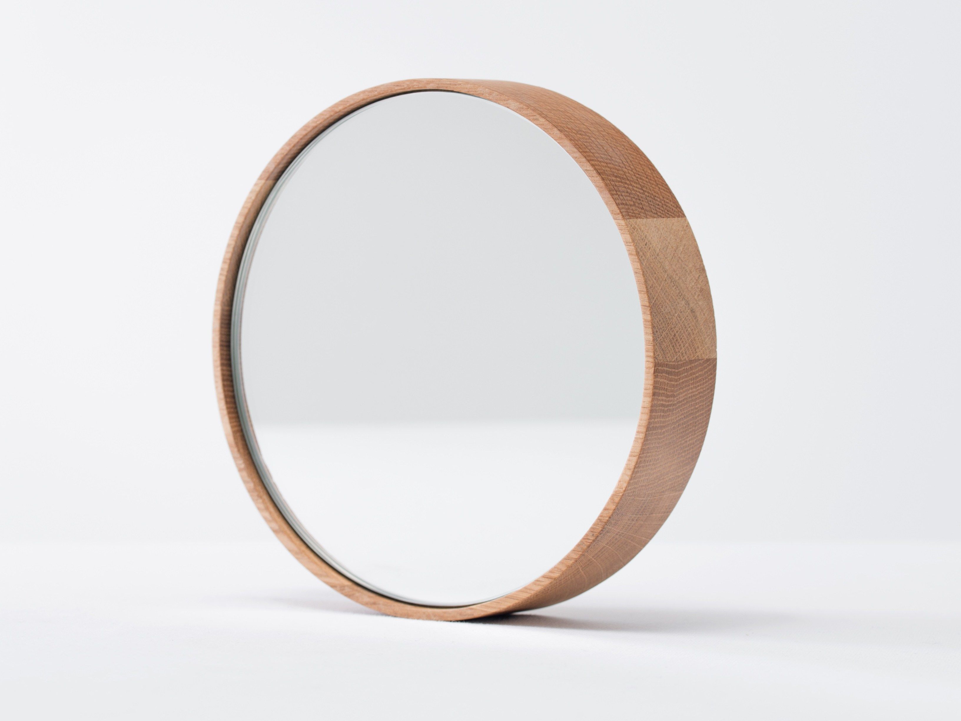 Круглое деревянное зеркало с рамкой In Stock ST FURNITURE ARCH-00124206