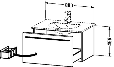 Тумбочка подвесная X-Large #XL6062 800 x 522 мм Duravit XL606202121 - Вид №1